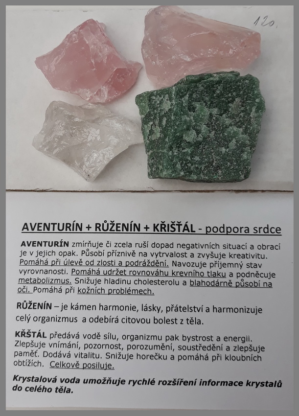 Aventurín+růženín+křišťál
