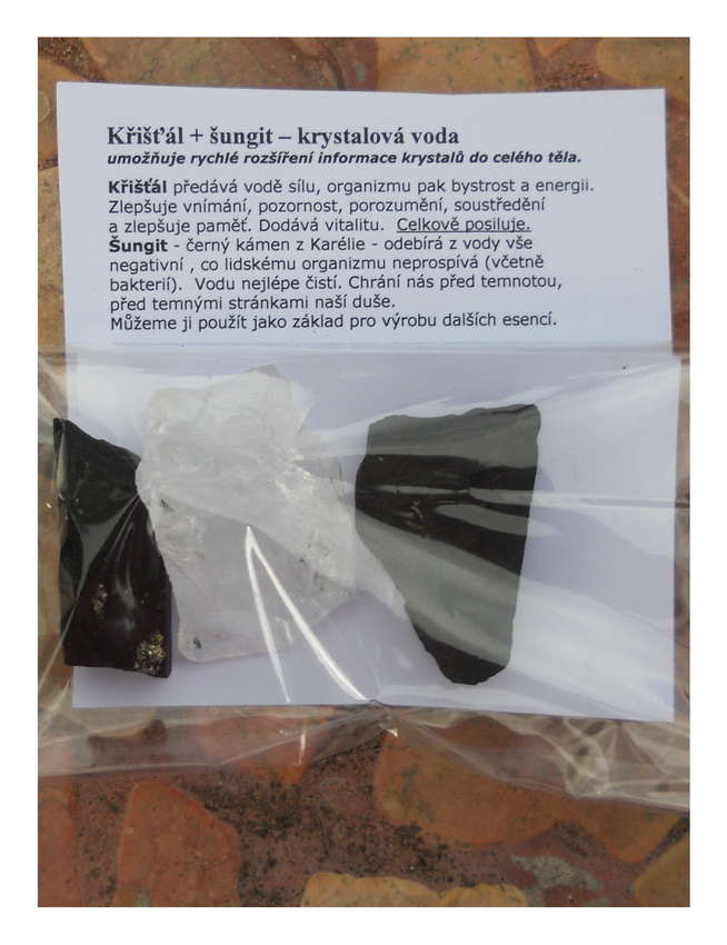 Křišťál + šungit 1